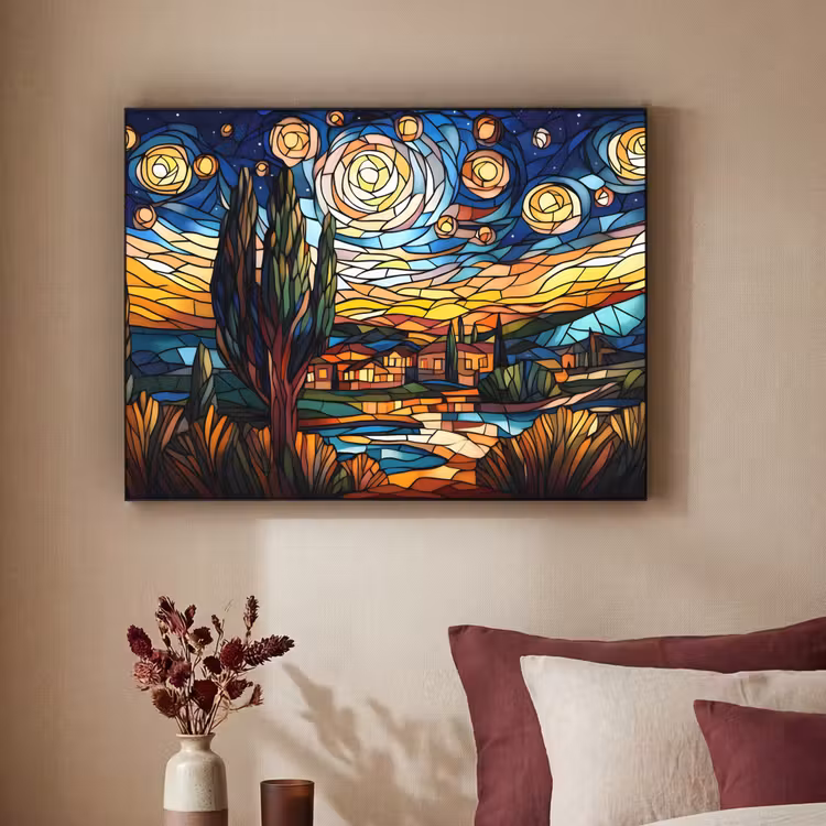 Art Frame - Hemel - Sterren - Mozaïek - Huizen — 2