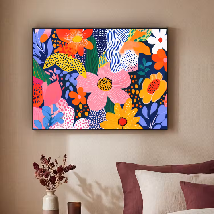 Art Frame - Kleurrijk - Bloemen - Abstract - Stippen — 2