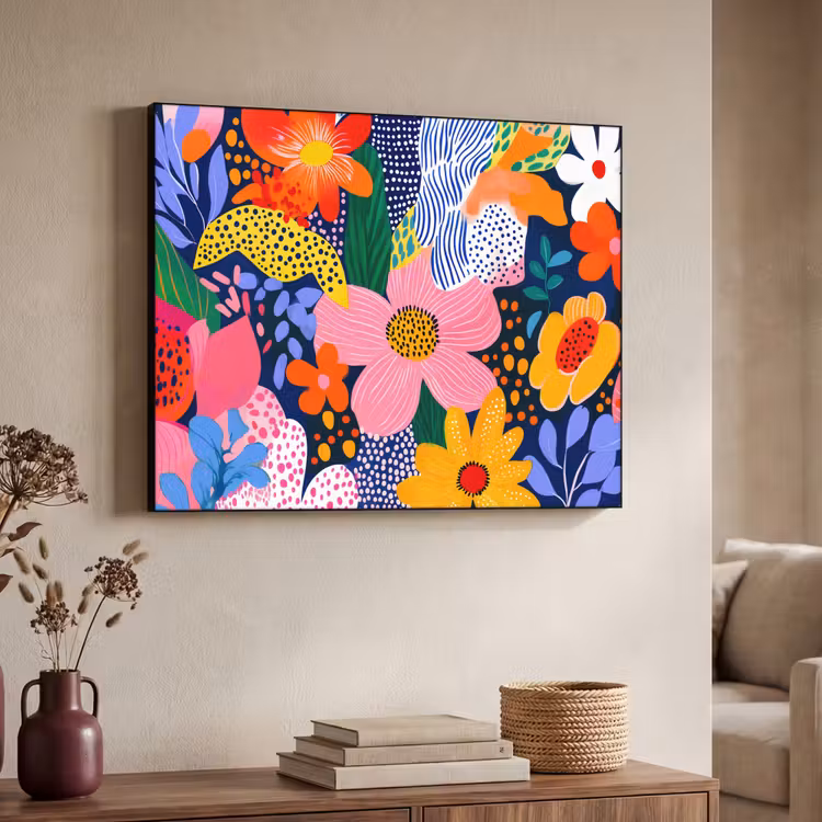 Art Frame - Kleurrijk - Bloemen - Abstract - Stippen — 4