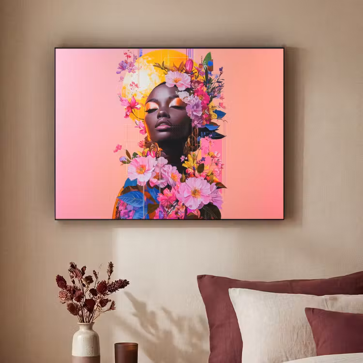 Art Frame - Kleurrijk - Bloemen - Vrouw - Zon — 2