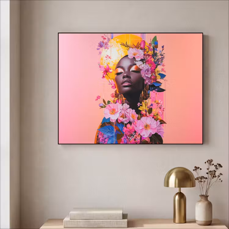 Art Frame - Kleurrijk - Bloemen - Vrouw - Zon — 3