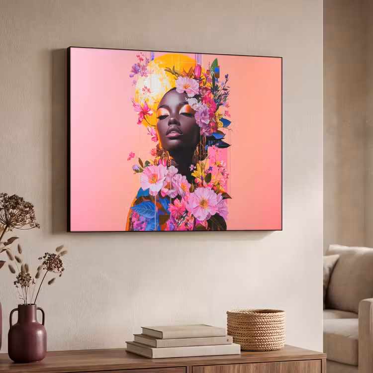 Art Frame - Kleurrijk - Bloemen - Vrouw - Zon — 4