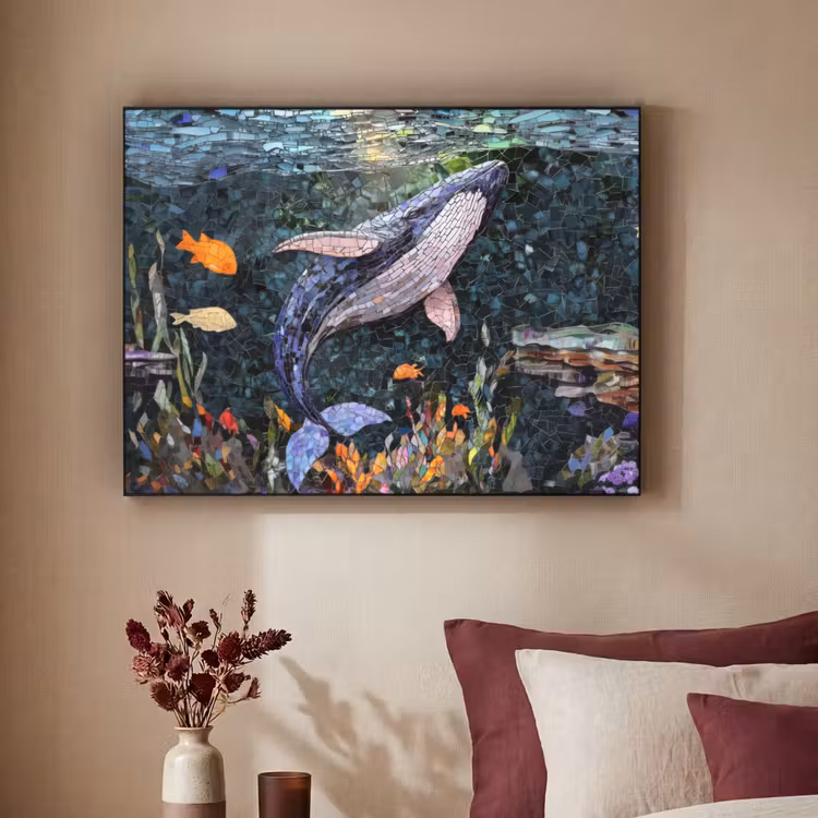 Art Frame - Mozaïek - Walvis - Koraal - Water — 2