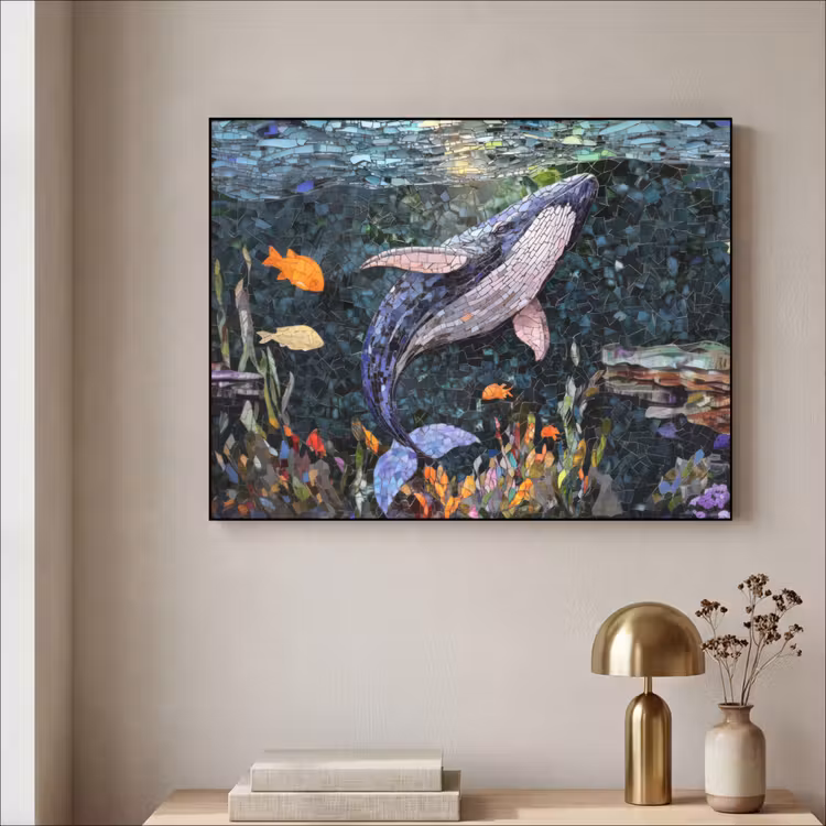 Art Frame - Mozaïek - Walvis - Koraal - Water — 3