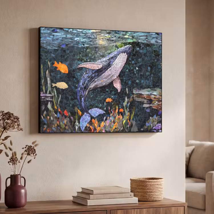 Art Frame - Mozaïek - Walvis - Koraal - Water — 4