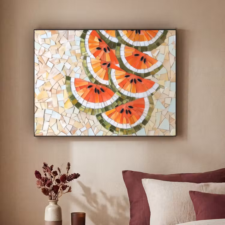 Art Frame - Mozaïek - Watermeloen - Rood - Pitten — 2