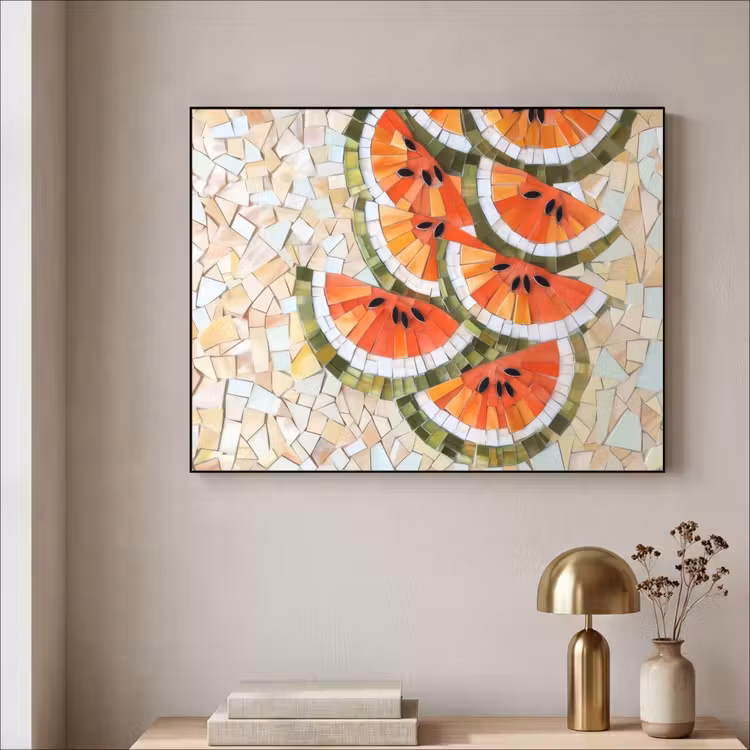 Art Frame - Mozaïek - Watermeloen - Rood - Pitten — 3
