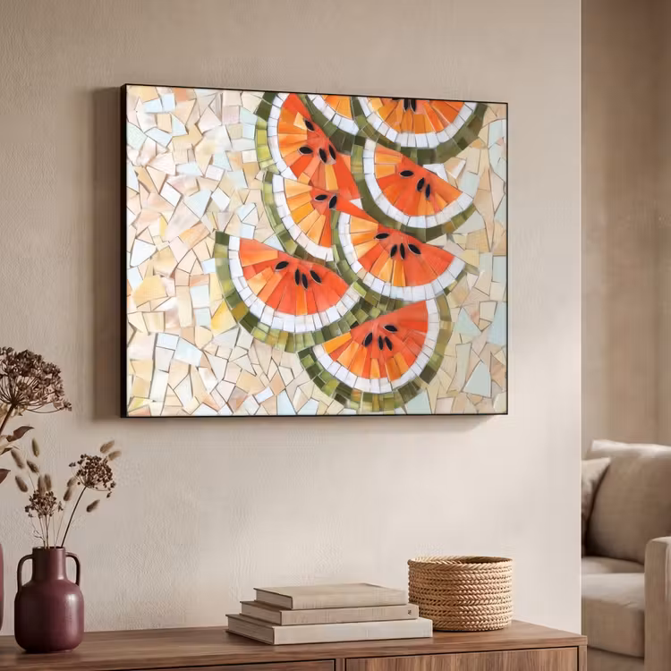 Art Frame - Mozaïek - Watermeloen - Rood - Pitten — 4