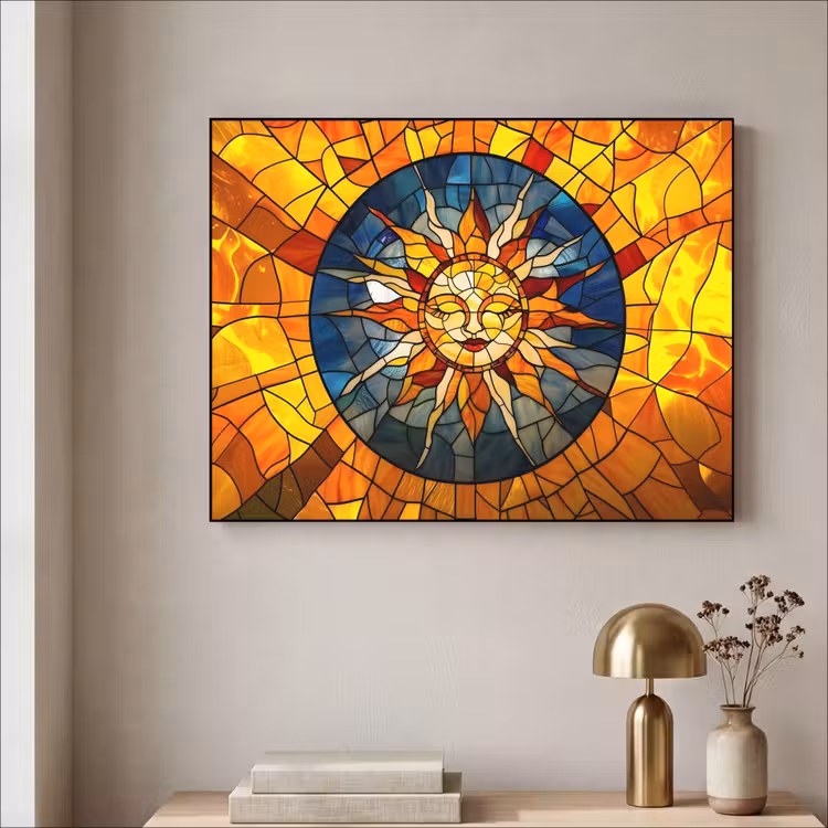 Art Frame - Mozaïek - Zon - Geel - Cirkel — 3