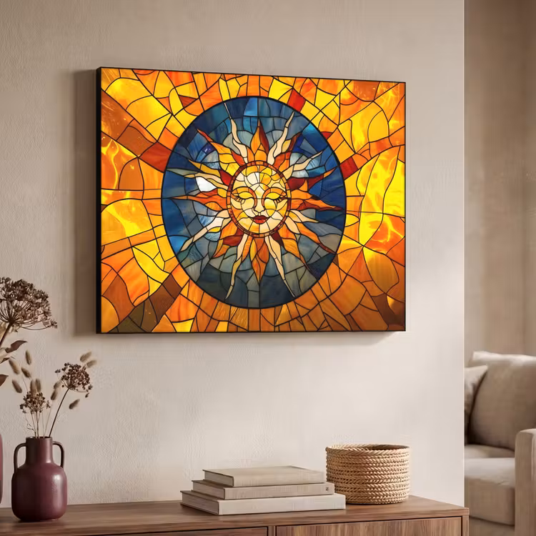 Art Frame - Mozaïek - Zon - Geel - Cirkel — 4