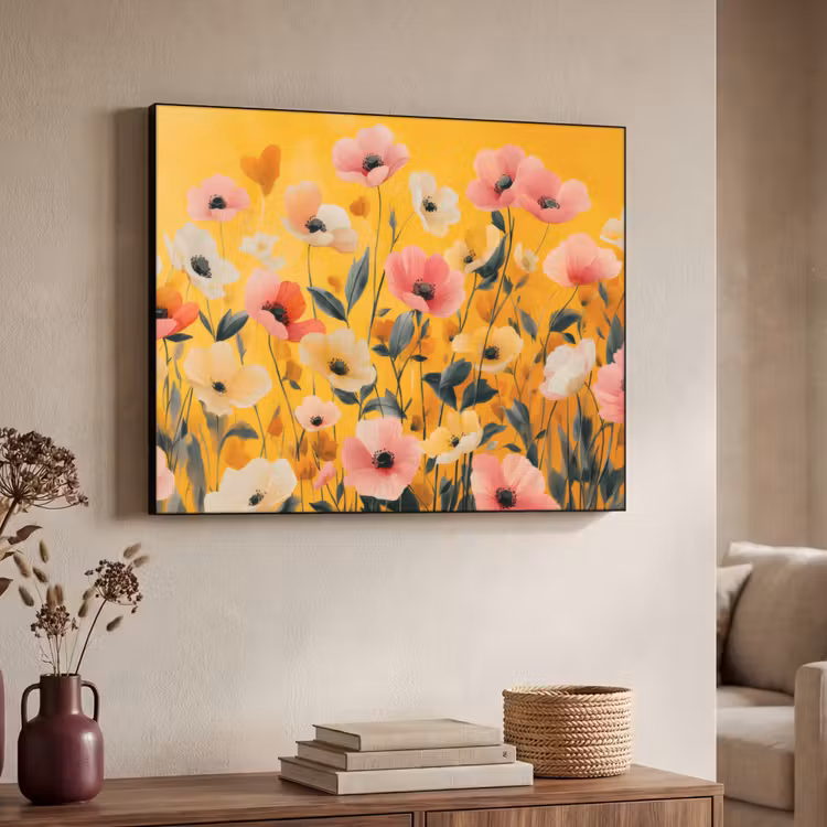Art Frame - Bloemen - Veld - Geel — 4