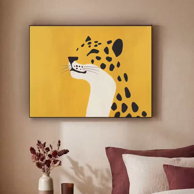 Art Frame - Cheetah - Illustratie - Geel — 2