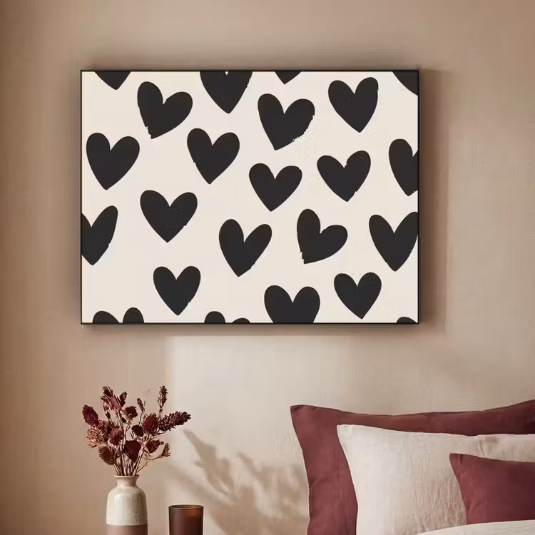Art Frame - Hartjes - Zwart - Beige — 2
