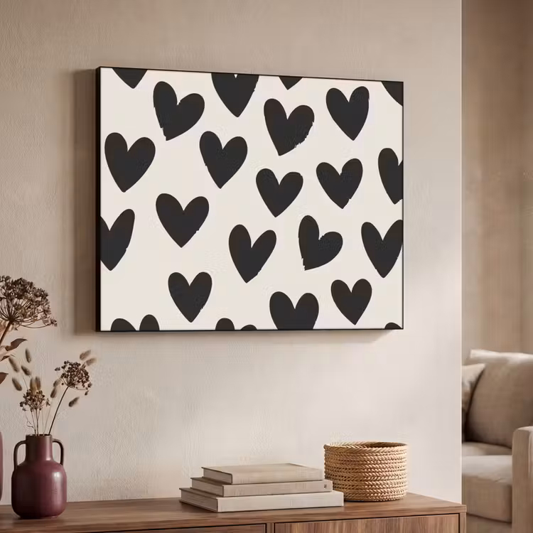 Art Frame - Hartjes - Zwart - Beige — 4