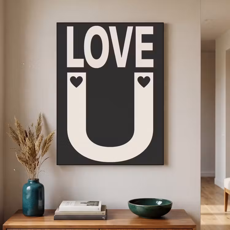 Art Frame - Love - Zwart - Minimalistisch — 2