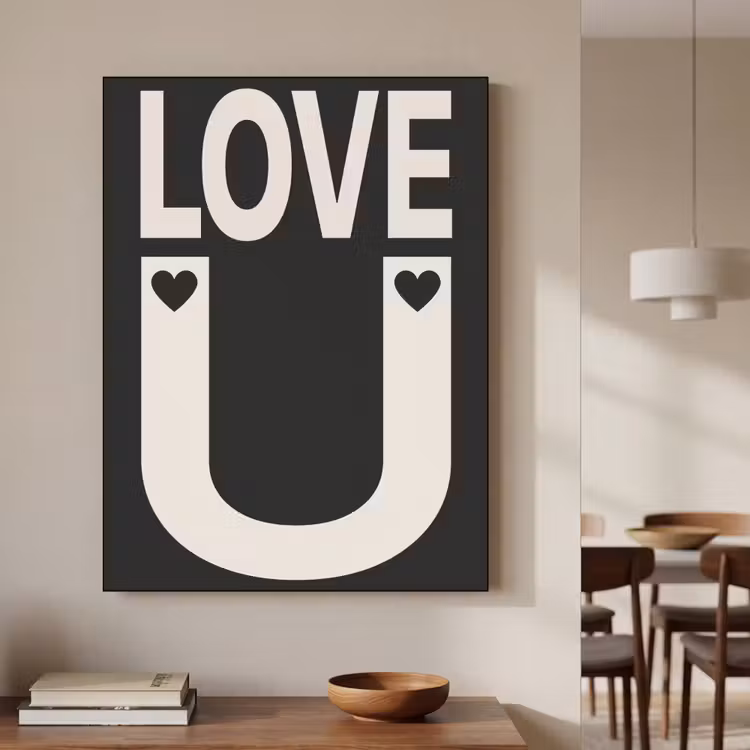 Art Frame - Love - Zwart - Minimalistisch — 4