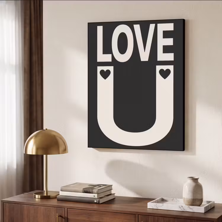 Art Frame - Love - Zwart - Minimalistisch — 6