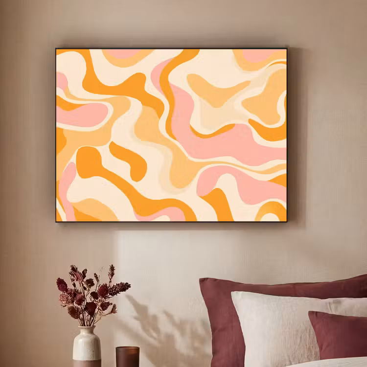 Art Frame - Abstract - Golvend - Oranje — 2