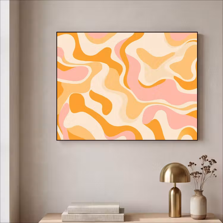 Art Frame - Abstract - Golvend - Oranje — 3