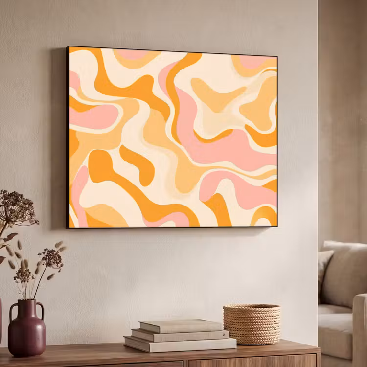 Art Frame - Abstract - Golvend - Oranje — 4