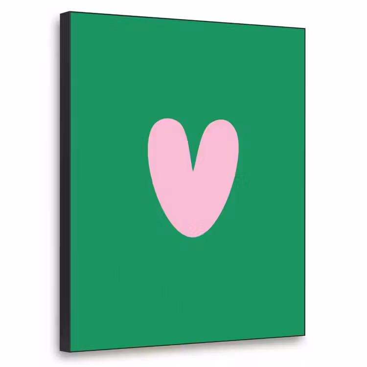 Art Frame - Groen - Hart - Minimalistisch - Valentijn — 1