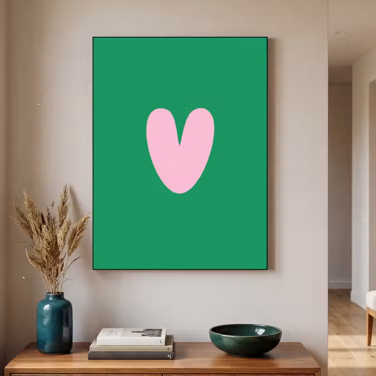 Art Frame - Groen - Hart - Minimalistisch - Valentijn — 2