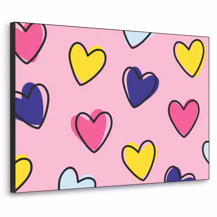 Art Frame - Hartjes - Valentijn - Patroon - Kleurrijk — 1