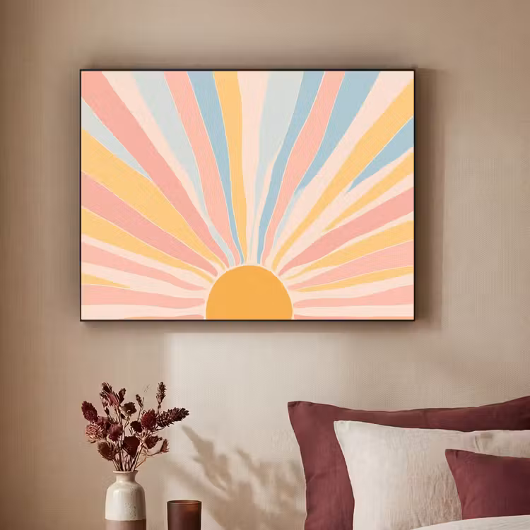 Art Frame - Illustratie - Zon - Pastelkleuren — 2