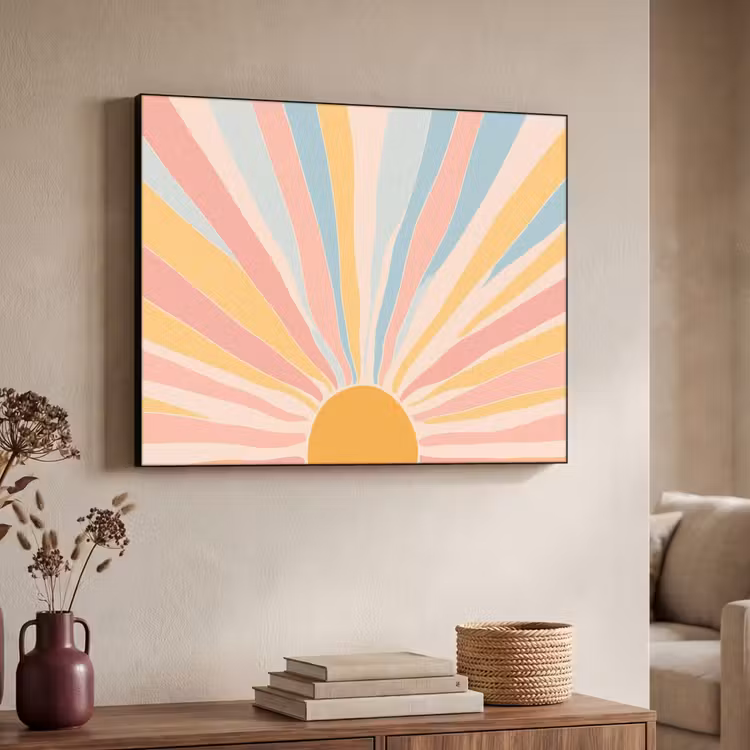 Art Frame - Illustratie - Zon - Pastelkleuren — 4
