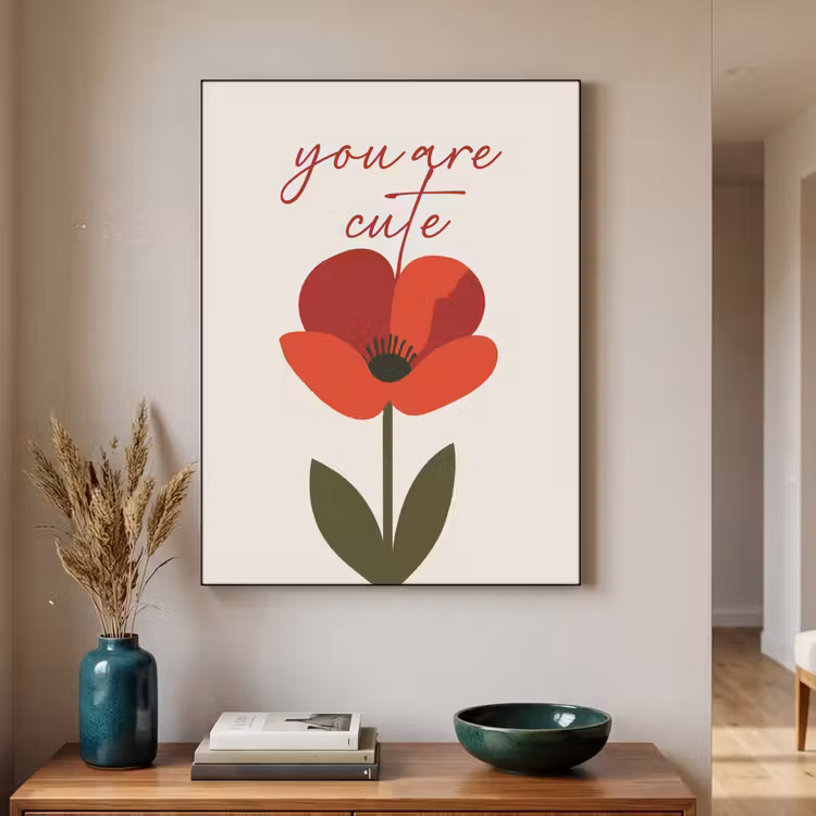 Art Frame - Klaproos - Bloem - Rood - Valentijn — 2