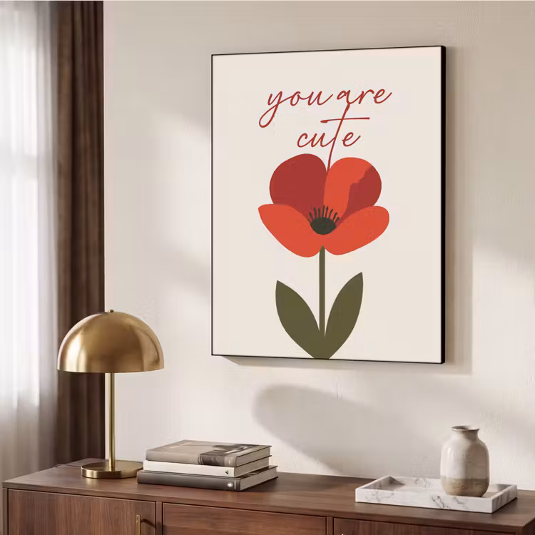 Art Frame - Klaproos - Bloem - Rood - Valentijn — 6