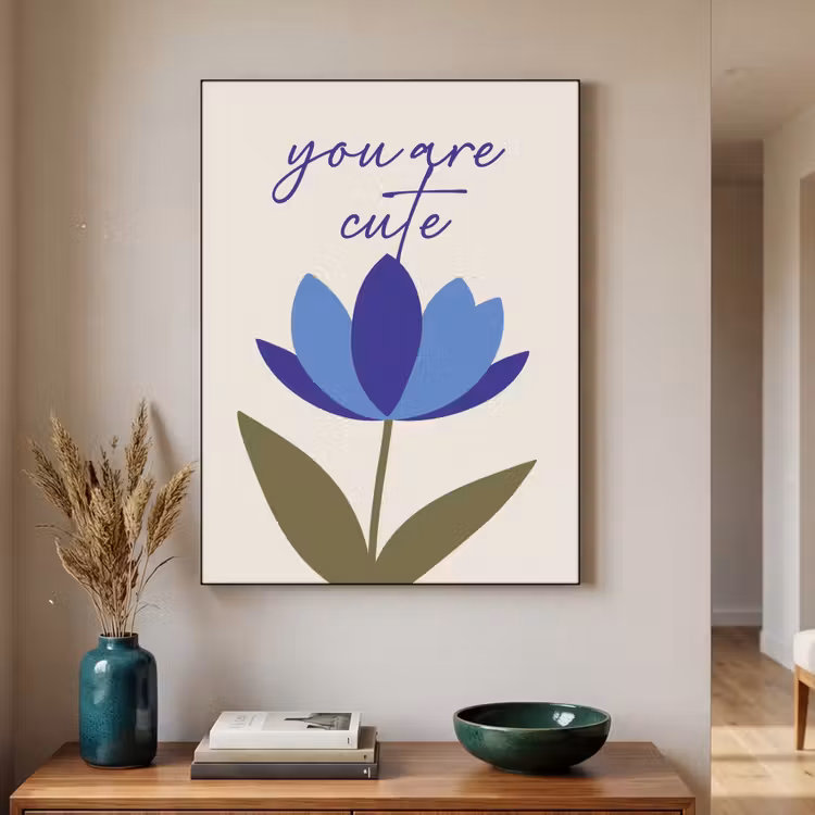 Art Frame - Korenbloem - Valentijn - Bloem - Blauw — 2