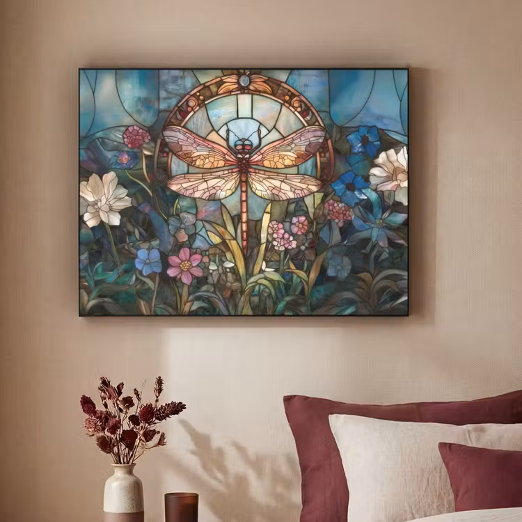 Art Frame - Libelle - Mozaïek - Bloemen - Kleurrijk — 2