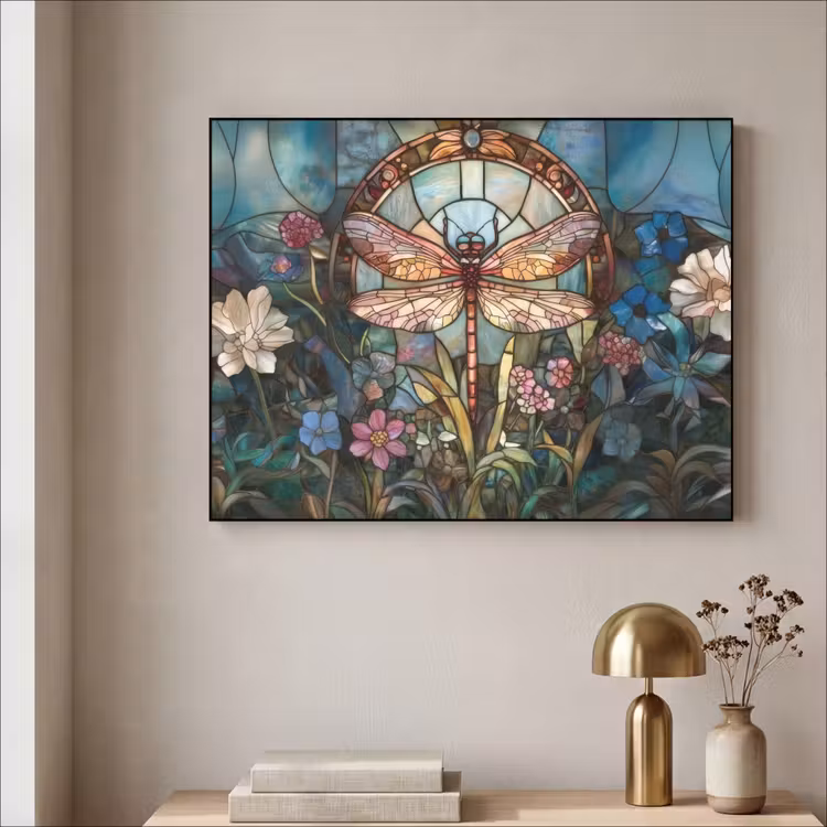 Art Frame - Libelle - Mozaïek - Bloemen - Kleurrijk — 3