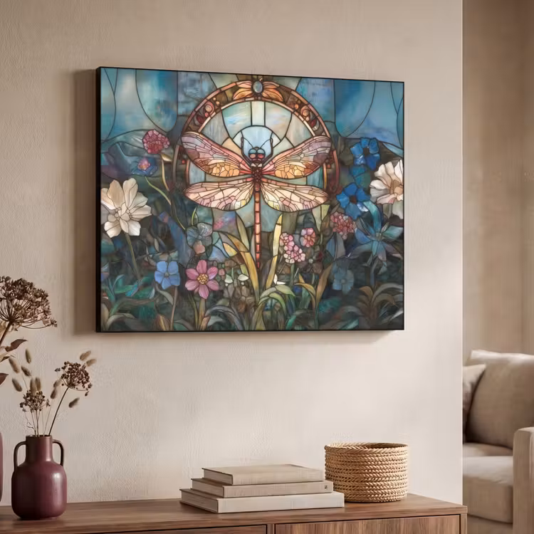 Art Frame - Libelle - Mozaïek - Bloemen - Kleurrijk — 4