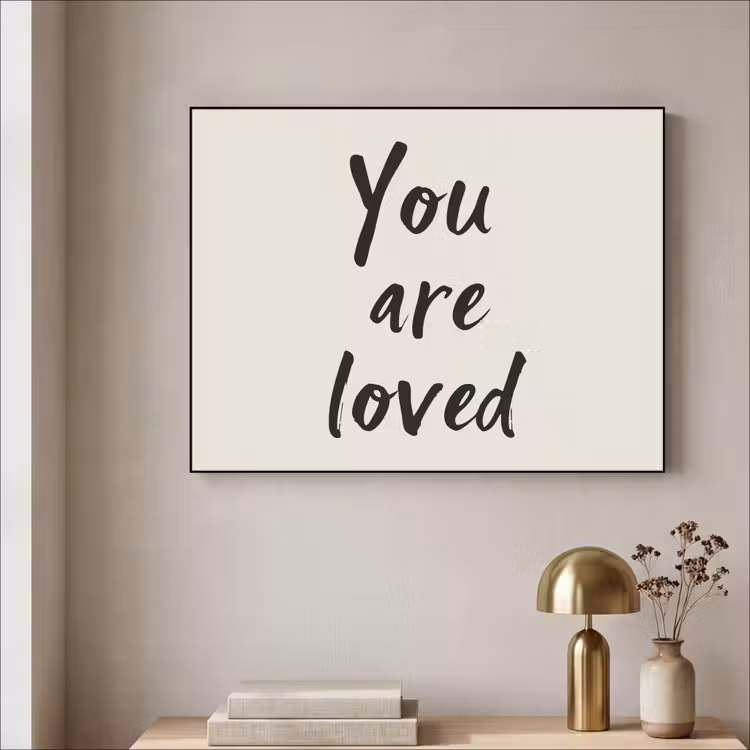 Art Frame - Minimalistisch - Beige - Love — 3
