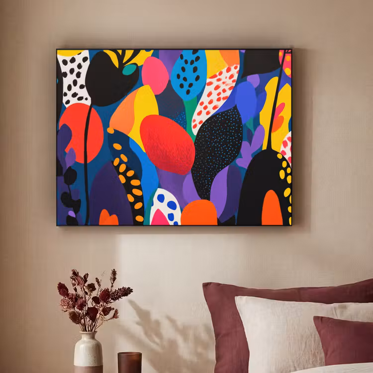Art Frame - Bloemen - Bladeren - Abstract - Rood — 2