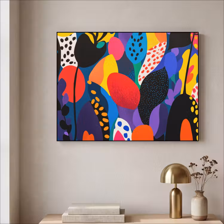 Art Frame - Bloemen - Bladeren - Abstract - Rood — 3