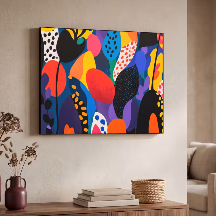 Art Frame - Bloemen - Bladeren - Abstract - Rood — 4
