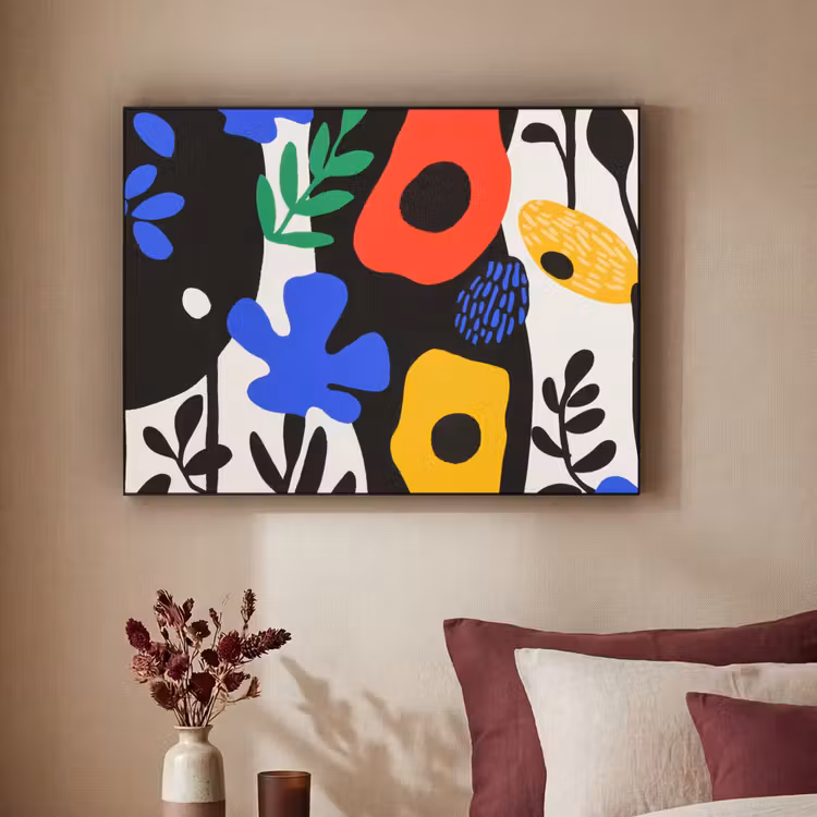Art Frame - Bloemen - Bladeren - Abstract - Zwart — 2
