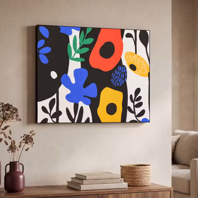 Art Frame - Bloemen - Bladeren - Abstract - Zwart — 4