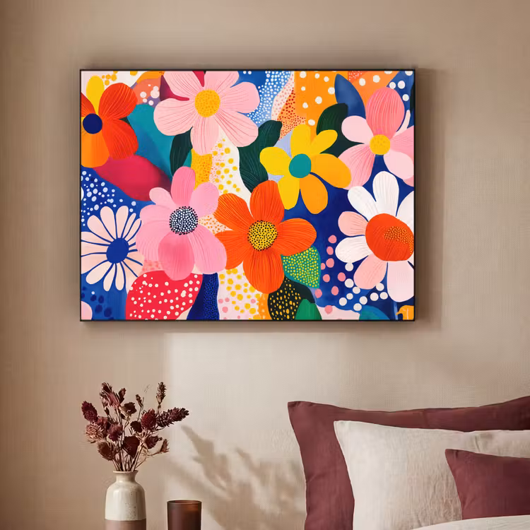 Art Frame - Bloemen - Kleurrijk - Stippen — 2