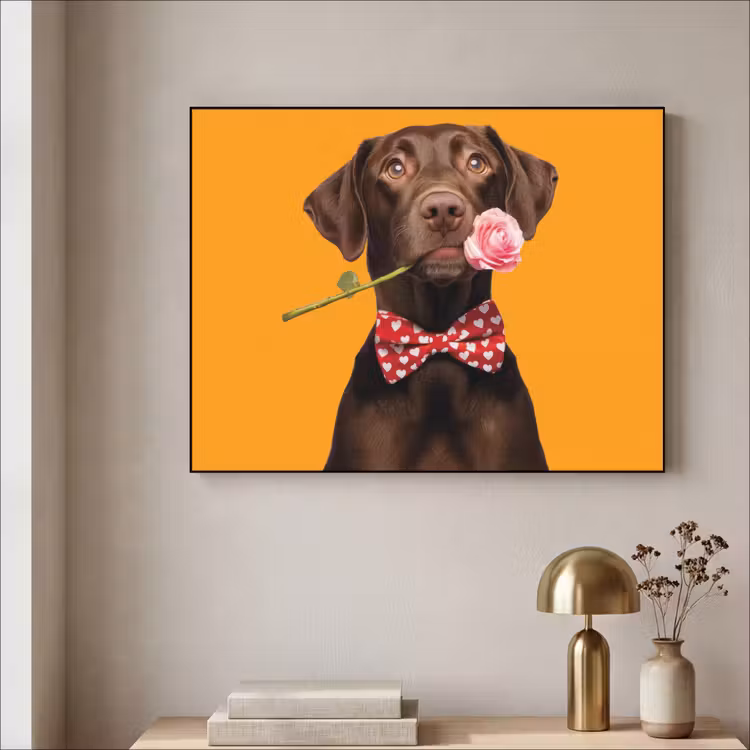 Art Frame - Hond - Oranje - Roos - Valentijn — 3
