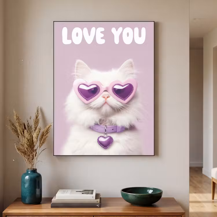 Art Frame - Kat - Love - Paars - Valentijn — 2