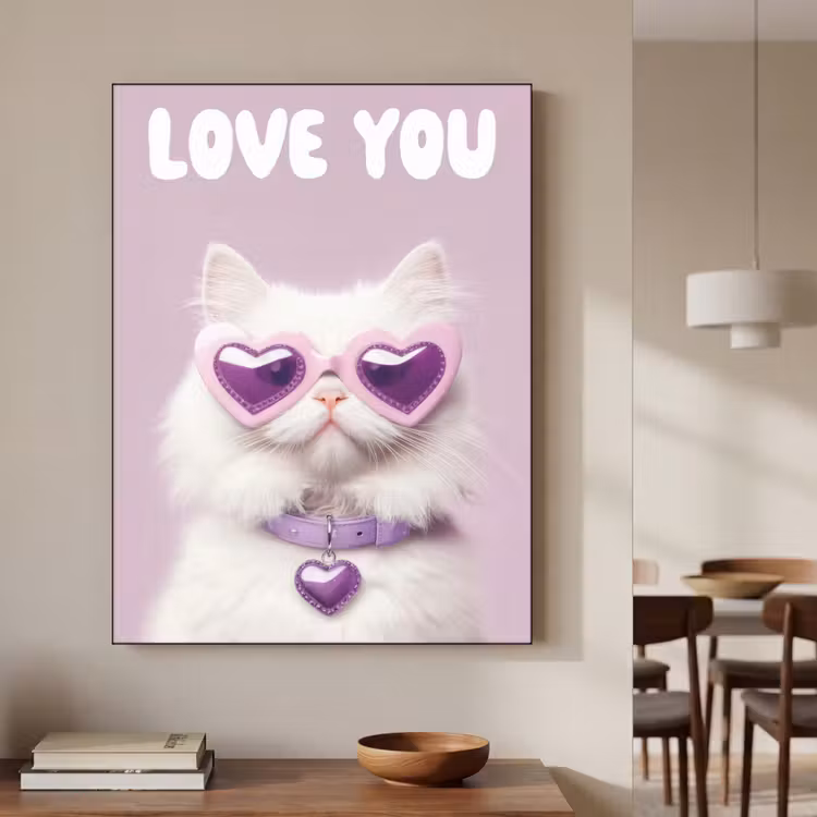 Art Frame - Kat - Love - Paars - Valentijn — 5