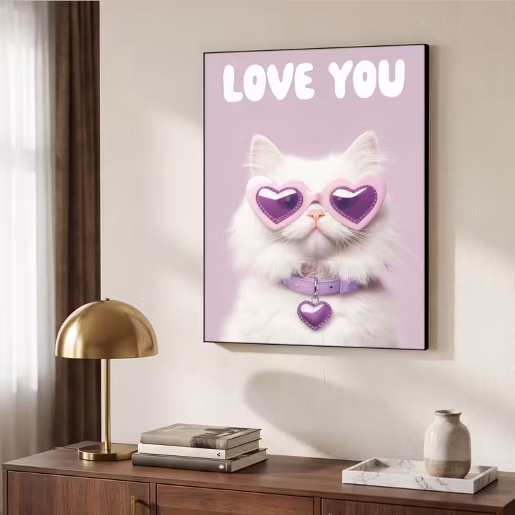 Art Frame - Kat - Love - Paars - Valentijn — 7