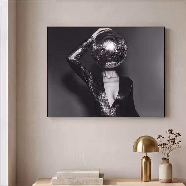 Art Frame - Discobal - Gezicht - Glamour - Zwart — 3
