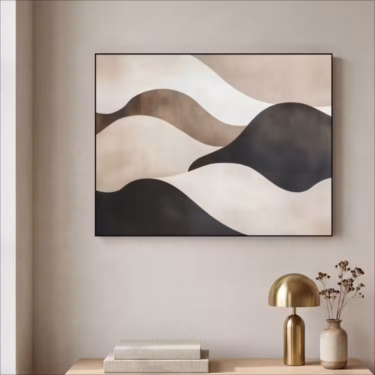 Art Frame - Golven - Abstract - Beige — 3