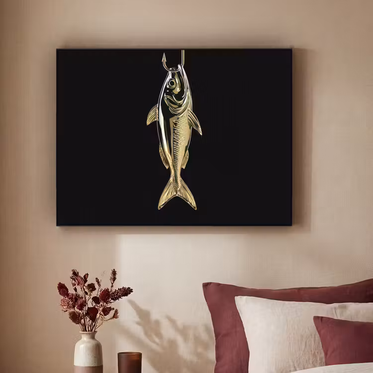 Art Frame - Goud - Vis - Haak - Zwart — 2