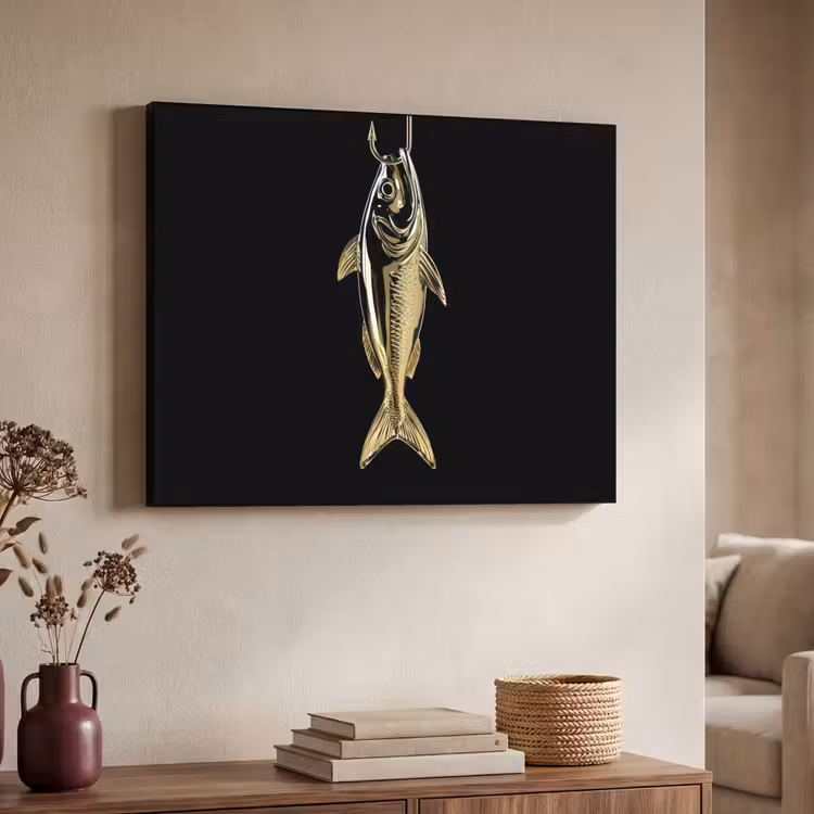 Art Frame - Goud - Vis - Haak - Zwart — 4